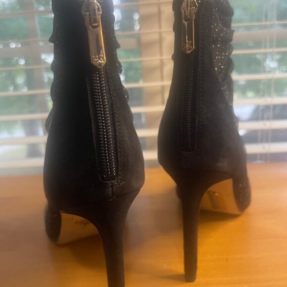 Sam Edelman Black Ankle Boots with Silver Accents - Picture 4 of 6